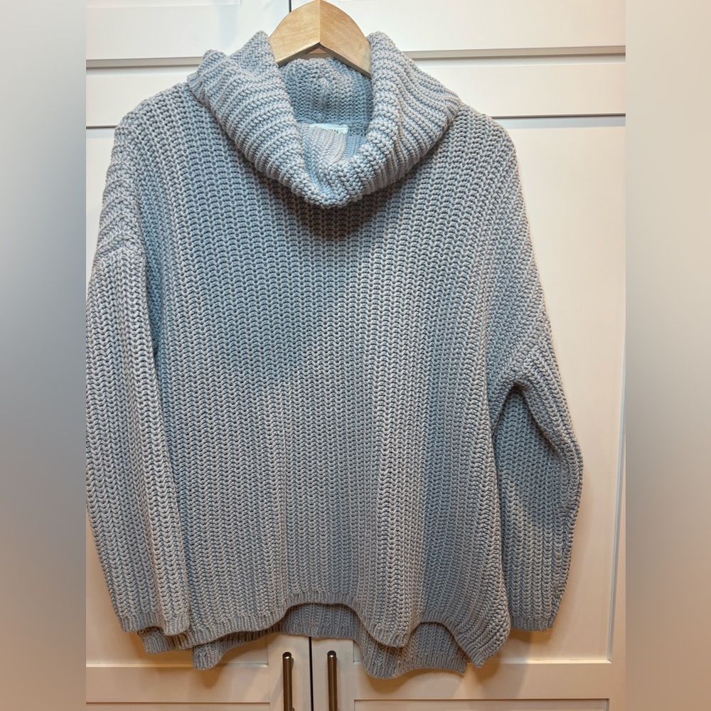 Women’s Haven Well Within Light Blue Cowl Neck Sweater M